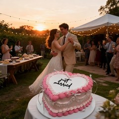Acrylic Wedding Cake Topper Elegant Vintage Heart Design for Bride & Groom …