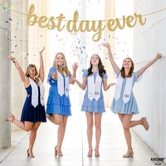 Glitter Best Day Ever Banner – 10 Feet, No DIY | Best Day Ever Sign Grad Banner,