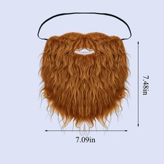 Fake Beard Halloween Costume Mustache Brown Beard Mustache Costume Facial Hai…