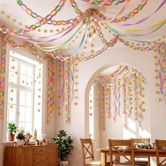 Pastel Party Decorations 492Ft Pastel Crepe Streamers 600 Sheet Paper Strips Cha