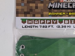 Mojang Minecraft Happy Birthday Banner Party Decorations Card Board