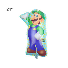 Super Mario Bros Birthday Party Balloons Set Luigi Foil Balloon Red Green