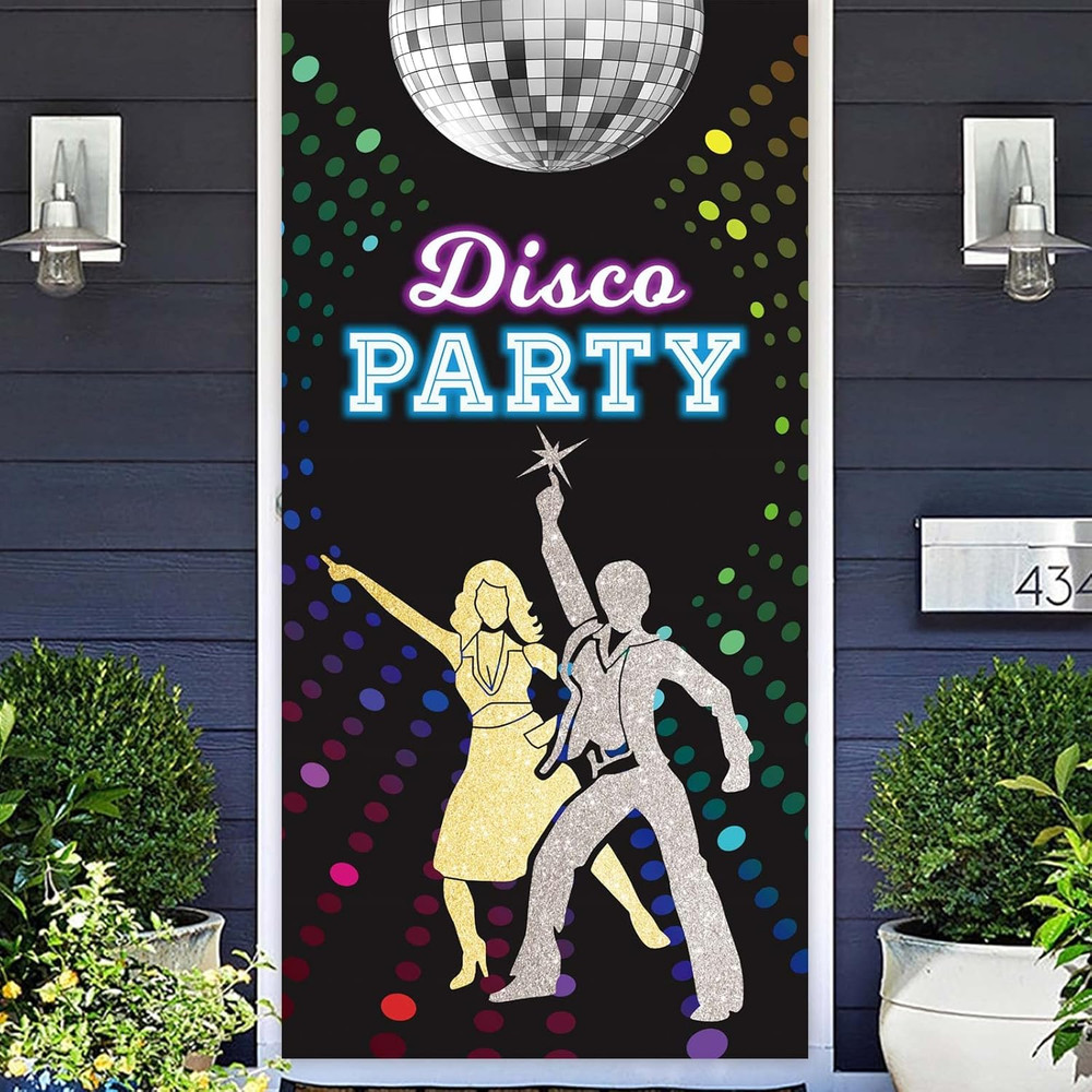 70S Disco Party Banner Backdrop Background Photo Booth Props Retro Theme Decor f