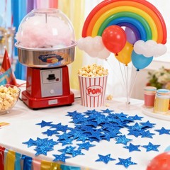 Blue Glitter Star Shaped Table Confetti Scatter Party Decors 1.2 In 200PCS