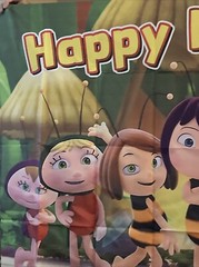 Maya the bee happy birthday backdrop 3 x 5
