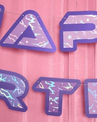 Kpop Happy Birthday Party Decorations Banner Purp Pop Star Birthday Celebration