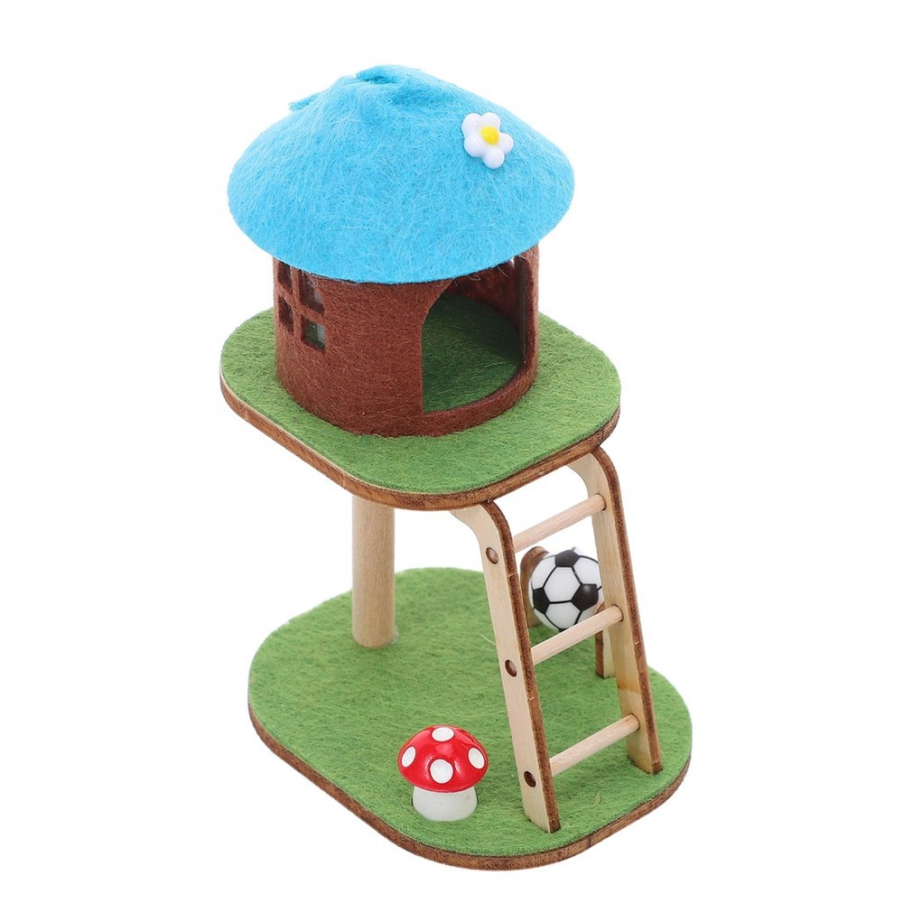 Mini Cat Climbing Frame Ornaments Doll House Accessories Tower Model
