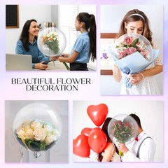 40 Pack Wedding Large Clear Stuffing Balloons Pre Stretched Wide Mouth Bobo B…
