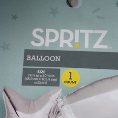 3x) Spritz Party Balloons Silver Shooting Stars 19 1/4” X 40 1/2” Inflated New
