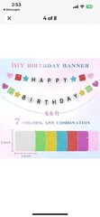 302PCS DIY Friendship Bracelet Birthday Banner Customizable 6.6ft Glitter