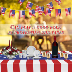 2 Pack Patriotic Tablecloths,Patriotic Decorations 54″ X 108″ Disposable America
