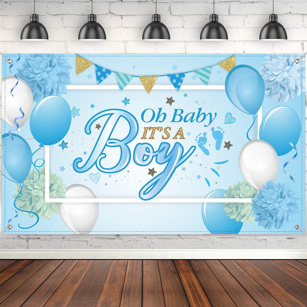 Baby Shower Party Backdrop Decorations, Large Durable Fabric Made Baby Shower Ba