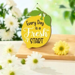 Handmade Summer Lemon Door Sign Welcome Wooden Door Hanging Home Decoration UK