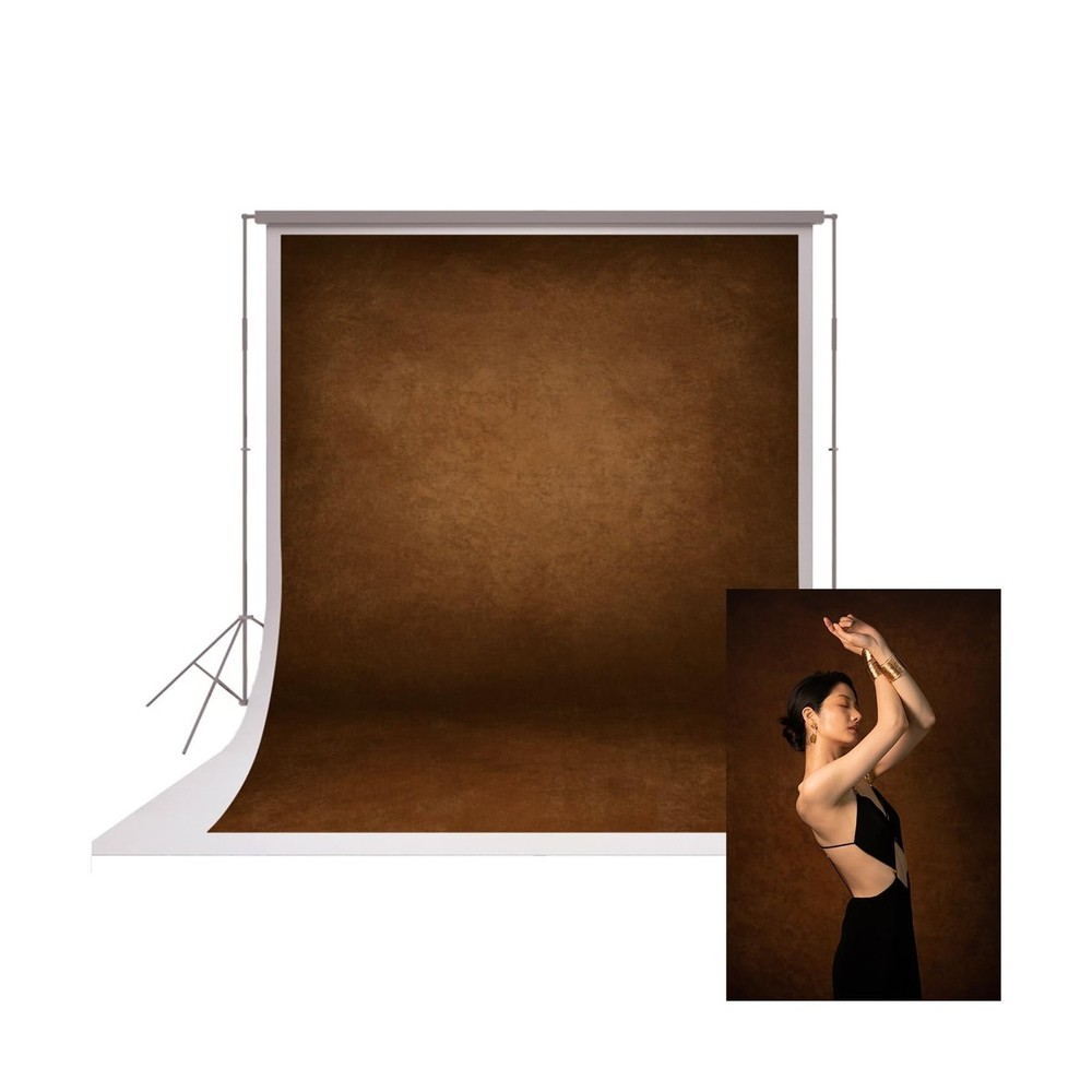 UrcTepics 8x16ft Brown Professional Portrait Backdrop Abstract Textured Backd…