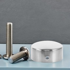 2 Pcs Stainless Steel Handrail End Caps Round Plugs for Stair Railings