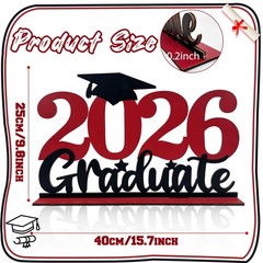 2026 Graduation Decorations Class of 2026 Table Wooden Centerpieces 2026 Red