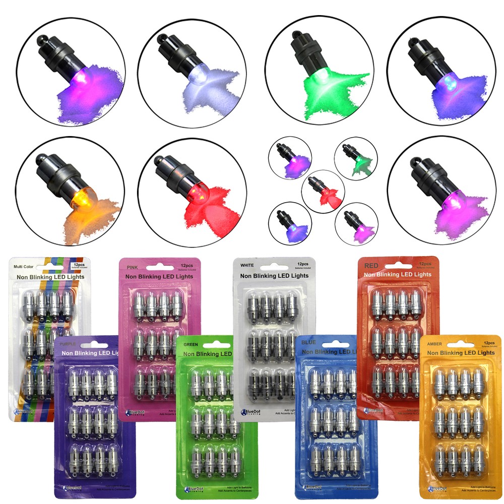 24 PK Waterproof LED Balloon Paper Lantern Bulb Light Wedding Party Decor 8Color