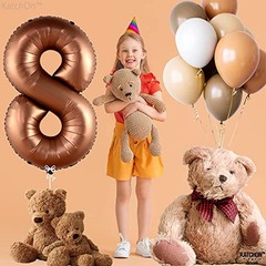 8 Balloon Number – 40 Inch, Brown Balloon Number 8 | Coffee Coffee Brown
