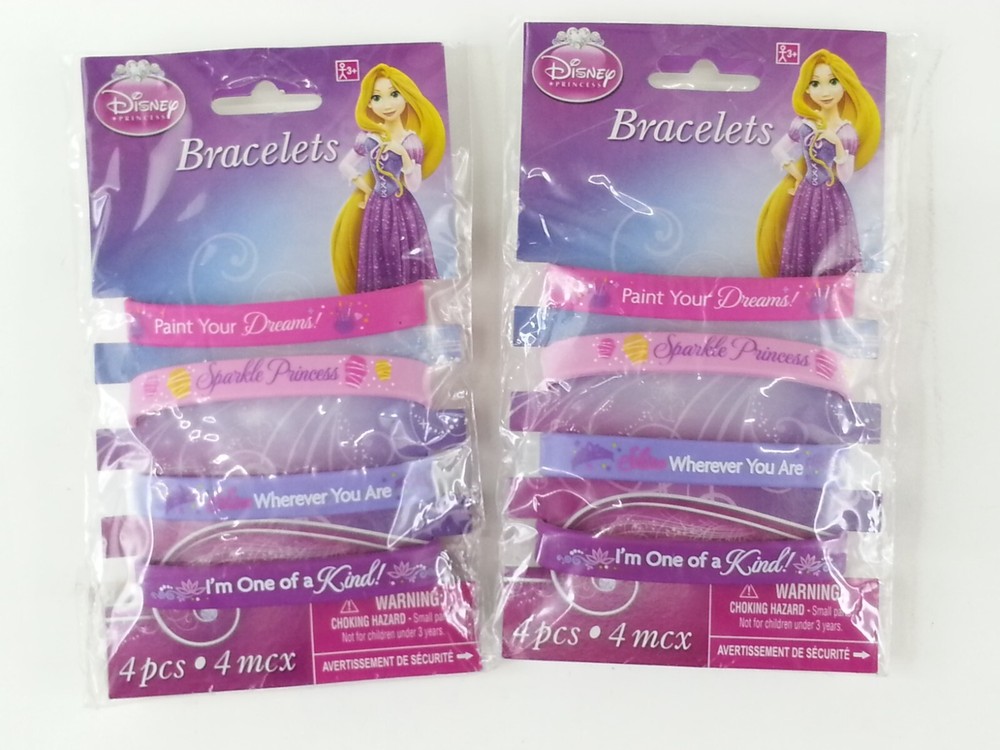 NEW Disney Princess Rapunzel 8pc Bracelets Wristbands Party