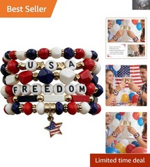 Minimalist Elastic Bracelets for Independence Day – Perfect for Celebrations