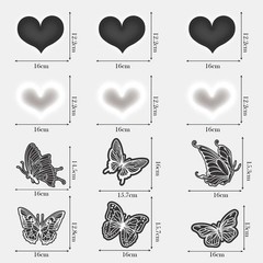 2000s Party Decorations Black Love Heart Party Decor Assembled and Ready to U…