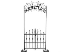 Halloween Cemetery Archway Gate 8.5 Ft Haunted House Graveyard Entrance Prop