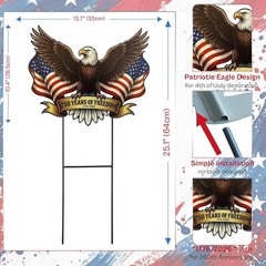 Vibrant 25.1″ Eagle Decor – Perfect for Americana and 4th of July Celebrations