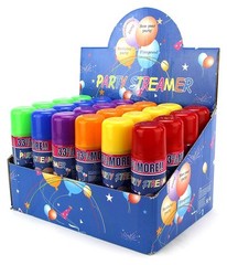 24 Pack Party Streamer Spray String for Kids Fun Colorful Party Supplies