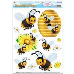 Bumblebee Window Clings Bee Summer Spring Picnic Floral Party Decorations
