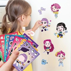 Kpop Demon Hunters Birthday Decorations – 40 Sheets 5.8”x4.4” DIY Make (K40)
