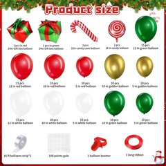 136 Pcs Merry Christmas Party Decorations Set Christmas Candy Foil Fringe Cur…