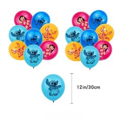 Stitch Theme Birthday Party Supplies Set Balloon Banner Cake Toppers