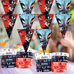 VENOM Tableware party supplies decoration balloons theme birthday cupcake topper