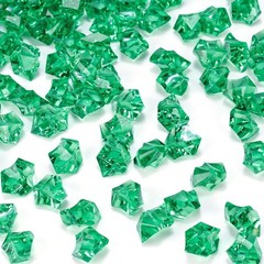 Artistic 150PCS Dark Green Acrylic Gems – Perfect for Displays & Decorations