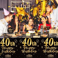 Stylish 452 Pcs 40th Birthday Party Supplies: All-in-One Celebration Kit