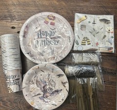 20 Guest Magical Wizard Birthday Party Supplies School Decorations Tableware