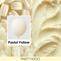 Pastel Yellow Balloons 100 pcs Different Sizes of 36 18 12 10 5 Inch Small Mi…