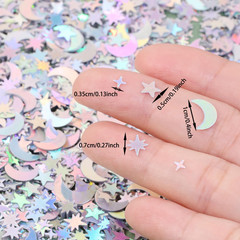 Moon Star Table Confetti Decor Glitter Confetti for Birthday Wedding Foil Theme