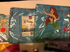 Disney Princess Kids Party Lot napkins, Barbie glasses, Barney , blowouts H2