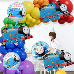 6 TRAIN foil balloon party happy birthday supplies decoration theme thomas idea