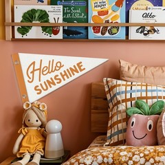 Hello Sunshine Wall Hanging Felt Banner for Room,Bedroom,Playroom,Nursery,Cla…