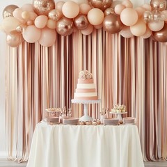 Captain Décor 8 Rose Gold Streamers, 656ft Pack of Crepe Paper for Rose Gold …