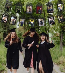 8×10 Graduation Photo Banner for Decorations 8X10, Black(8×10 In)