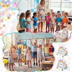 36 Sets Confetti Back to Confetti with Card Kindergarten Party Favors Scatter…