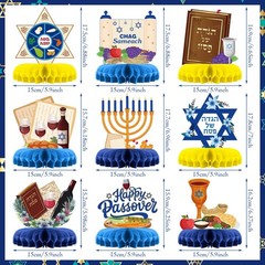 Pasimy 9 Pcs Passover Table Centerpieces Decorations Happy Passover…