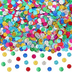 Multicolor Sparkle Foil Confetti 10mm Diameter – Birthday Wedding Party Decor