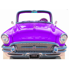 SS11045 Classic Purple Car Coupe 1955 Stand in Cardboard Cutout Standee Standup
