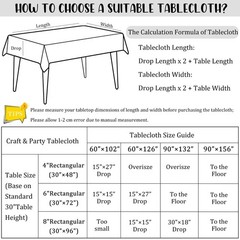Fivenl 8 Pack White Tablecloth 70 x 120 Inch, Premium Rectangle Table Clothes…