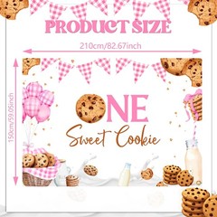 One Sweet Cookie Backdrop – Milk and Cookies First Birthday Party Decorations…