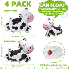 Cute Cartoon Cow Balloon Barnyard Farm Animal Themed Party Decoration Western Co